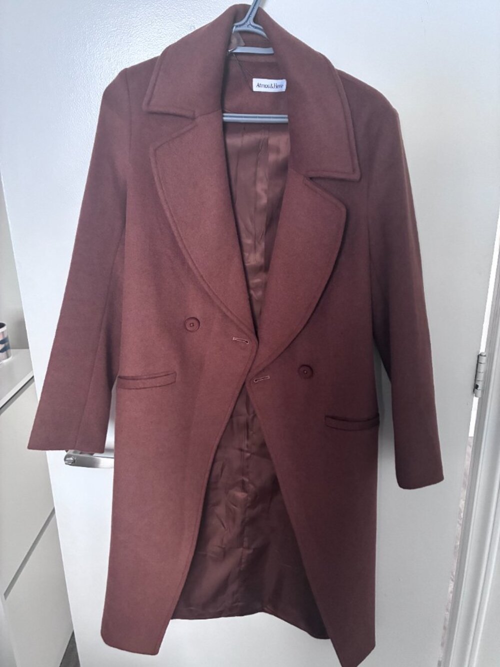 Atmos&Here Wool-Blend Longline Coat